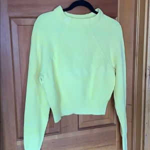 Free People Yellow Oversized Sweater